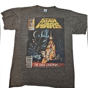 Star Wars The Saga Continues Comic‎ Book Cover Graphic Tee-Shirt Medium Unisex